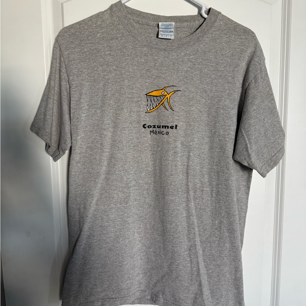 Gray Cozumel Graphic T-Shirt